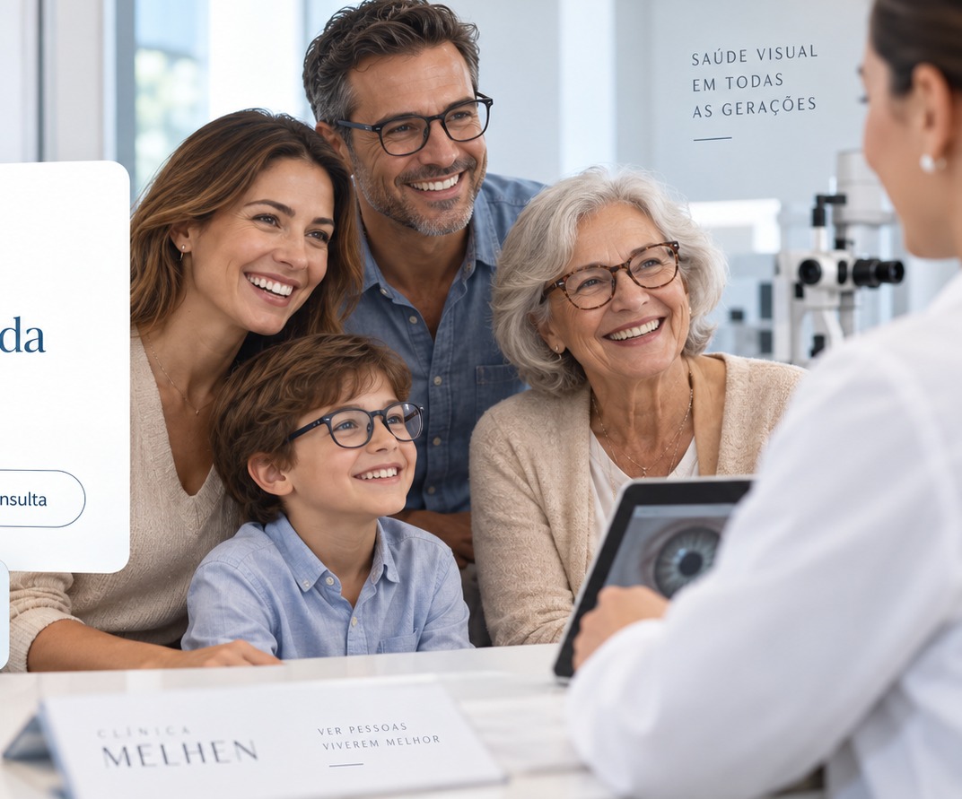 Atendimento oftalmológico para toda a família na Clínica Melhen